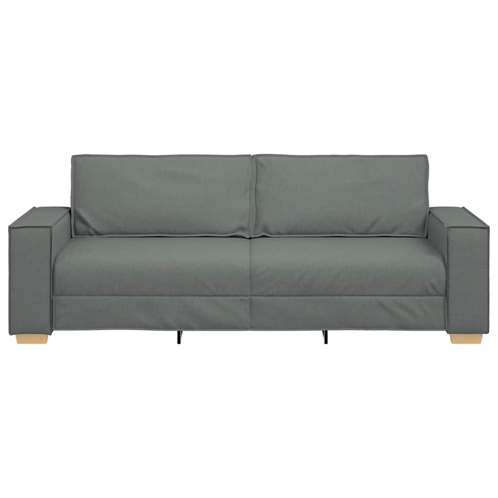 3-zitsbank Donkergrijs 220x78x84 cm Stof