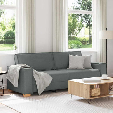 3-zitsbank Donkergrijs 220x78x84 cm Stof