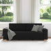 3-zitsbank Zwart 180 cm Stof