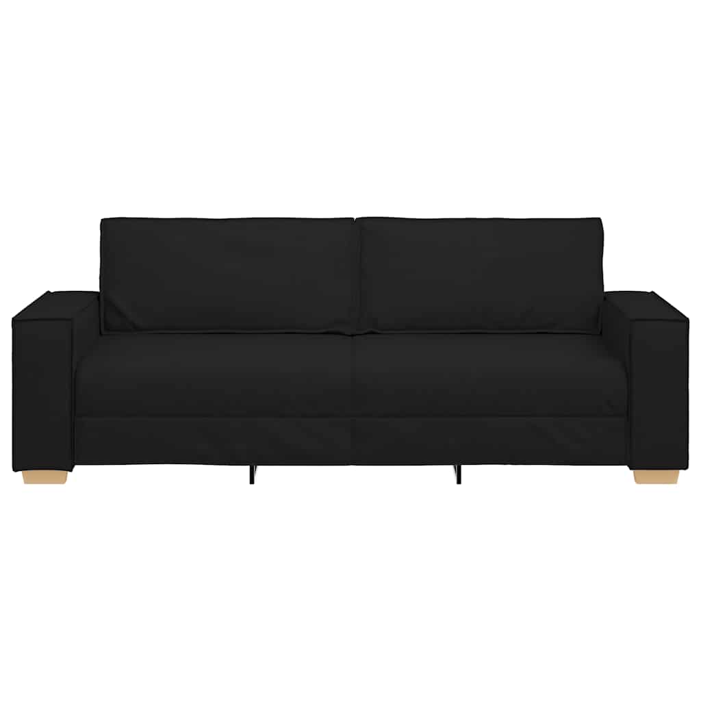 3-zitsbank Zwart 180 cm Stof
