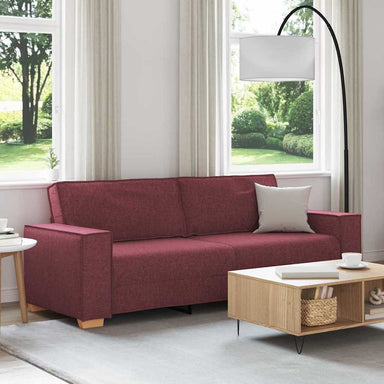 3-Zits Sofa Wijnrood 220 cm Stof