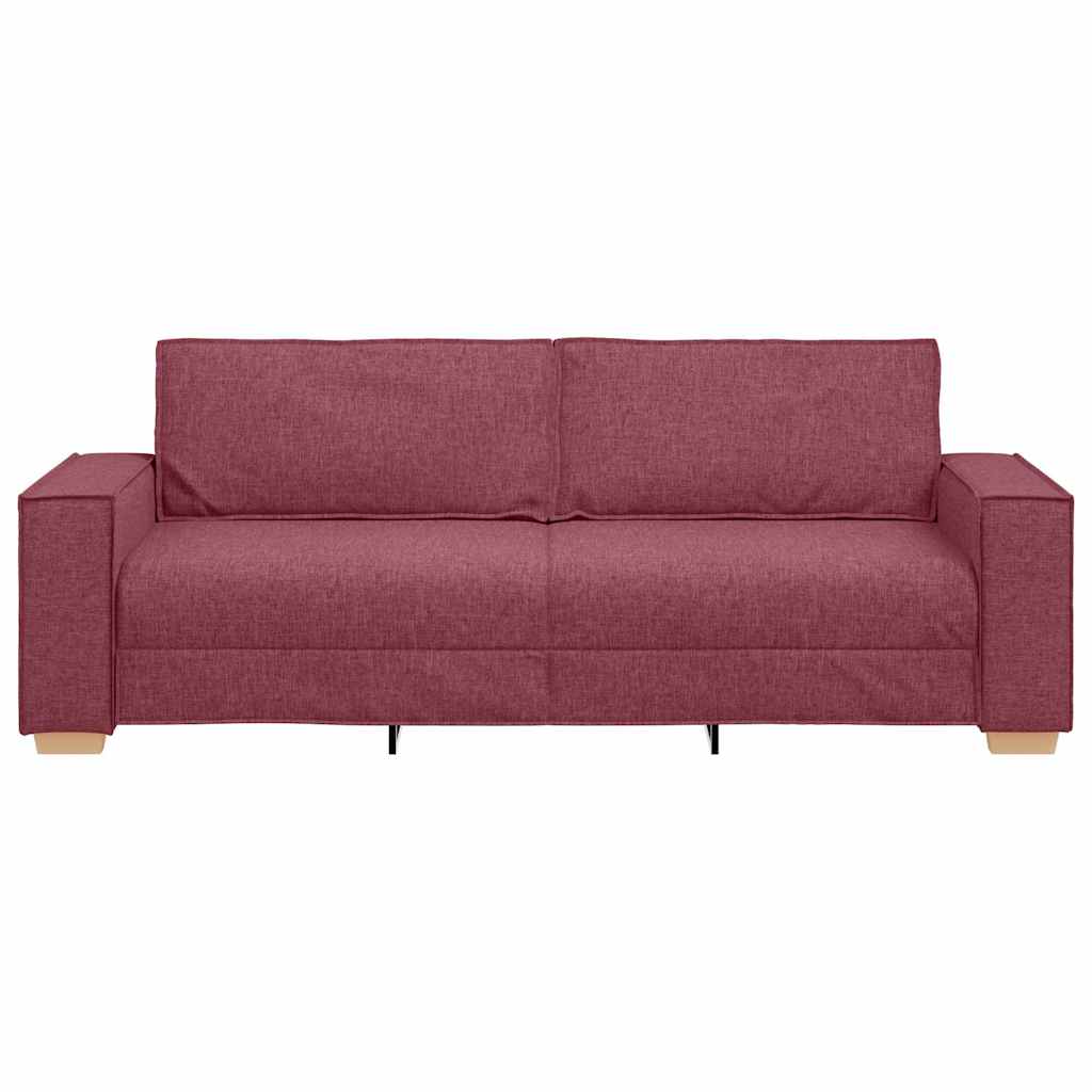3-Zits Sofa Wijnrood 220 cm Stof