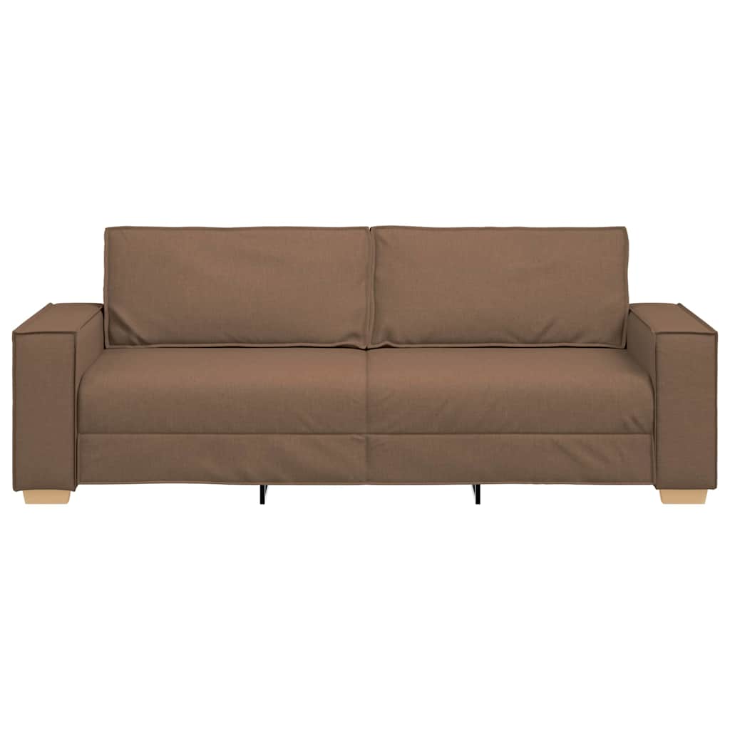 3-Zits Bank Bruin 220 cm Stof