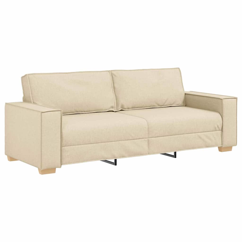 3-Zits Bank Crème 220 cm Stof