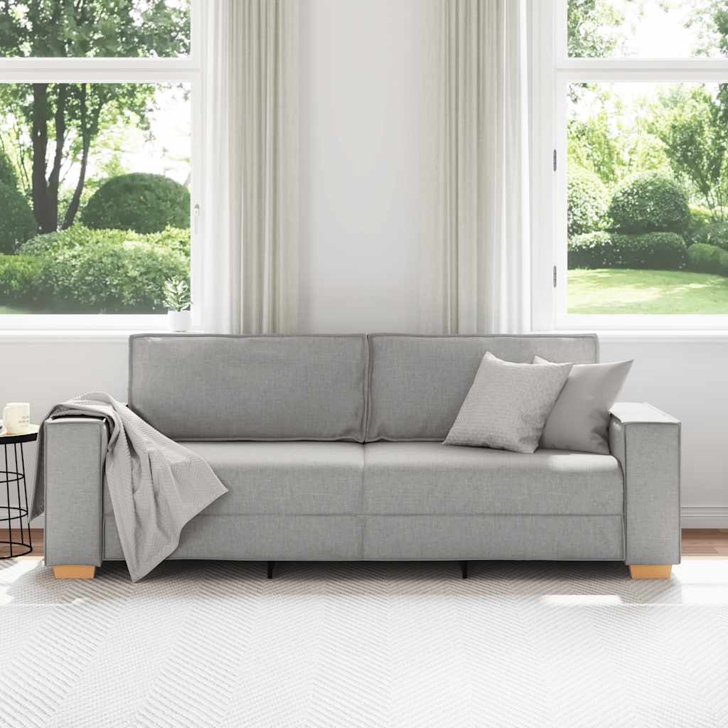 3-zitsbank Wolk Grijs 220x78x84 cm Stof