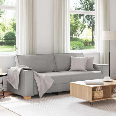 3-zitsbank Wolk Grijs 220x78x84 cm Stof