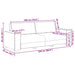 3-Zits Bank Beige 220 cm Linnen-mix stof