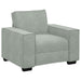 Fauteuil 100x78x84 cm fluweel lichtgrijs