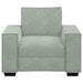 Fauteuil 100x78x84 cm fluweel lichtgrijs