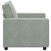 Fauteuil 100x78x84 cm fluweel lichtgrijs