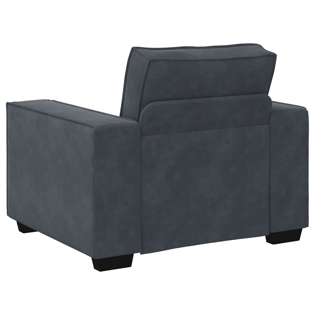 Fauteuil 100x78x84 cm fluweel donkergrijs