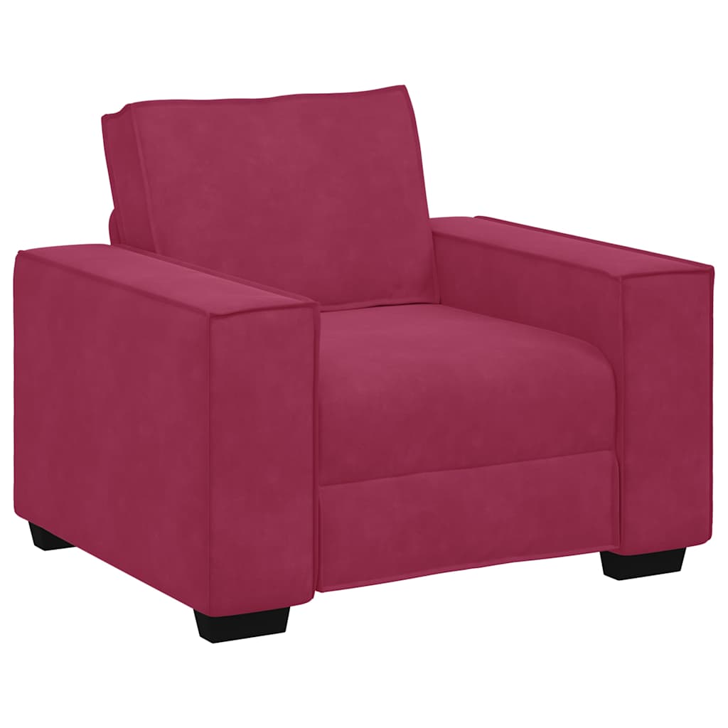 Sofastoel Wijnrood 100x78x84 cm Fluweel