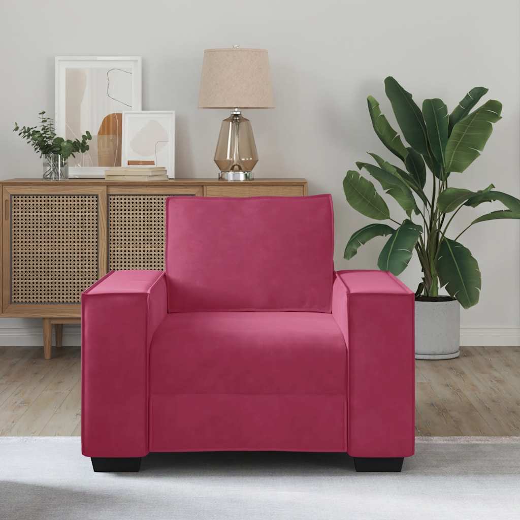 Sofastoel Wijnrood 100x78x84 cm Fluweel