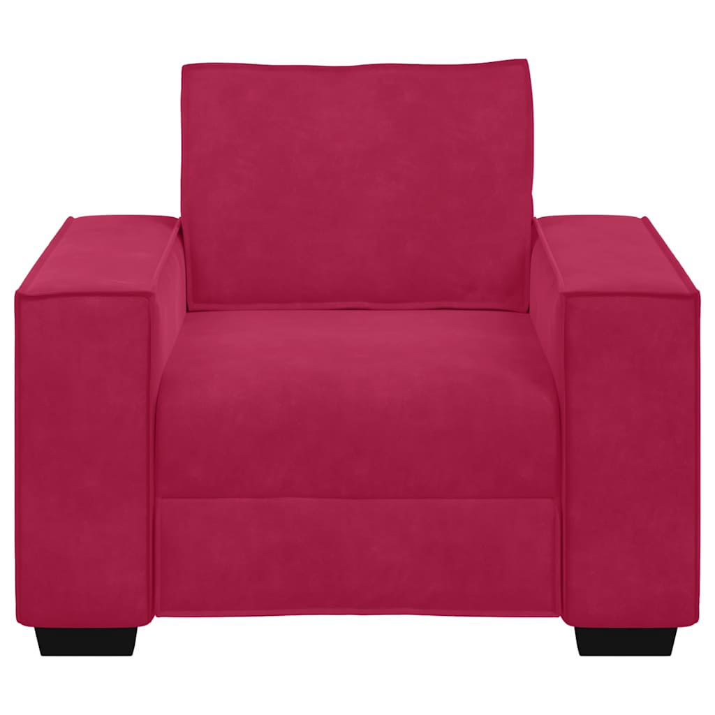 Sofastoel Wijnrood 100x78x84 cm Fluweel