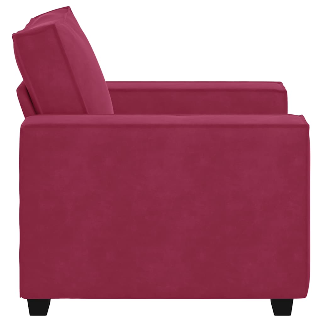 Sofastoel Wijnrood 100x78x84 cm Fluweel