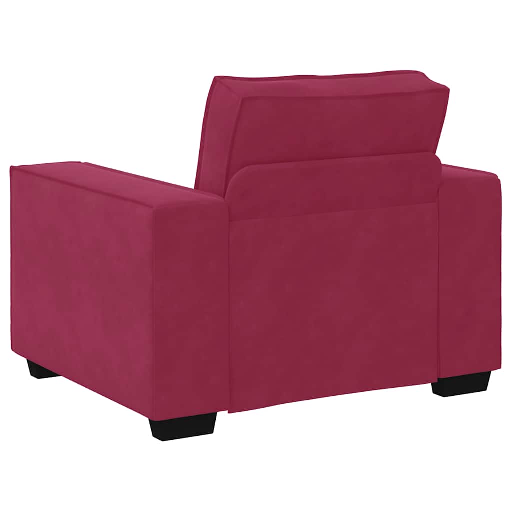 Sofastoel Wijnrood 100x78x84 cm Fluweel