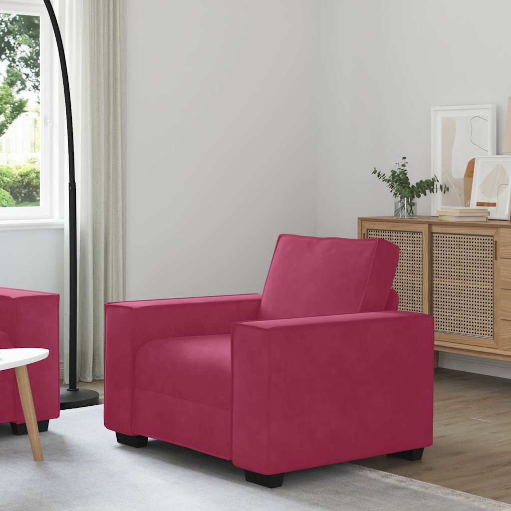 Sofastoel Wijnrood 100x78x84 cm Fluweel