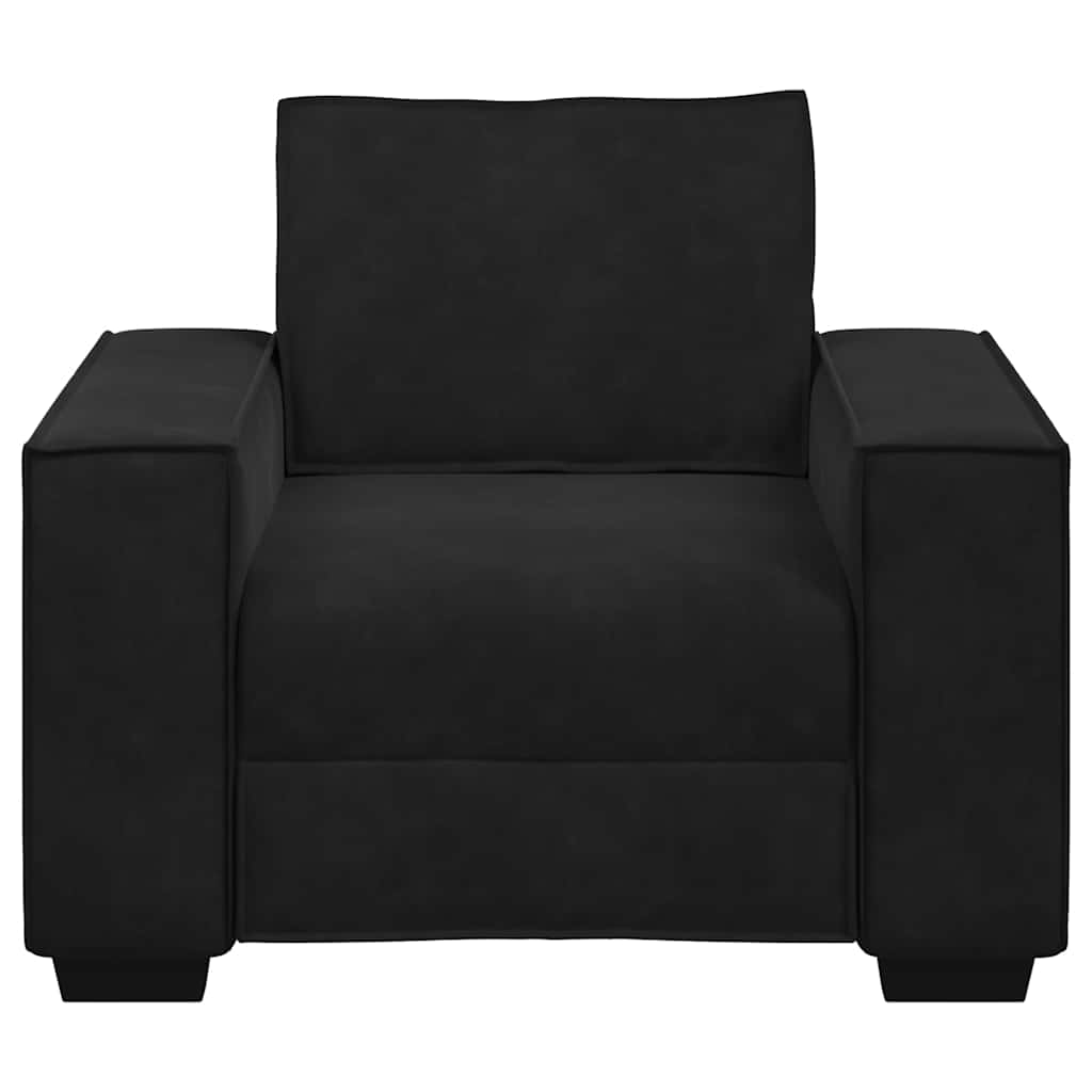 Fauteuil 100x78x84 cm fluweel zwart