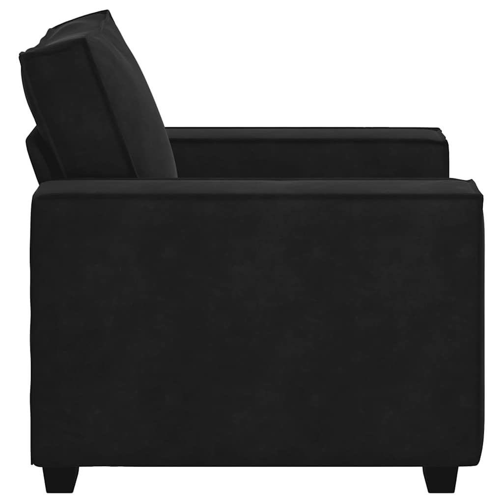 Fauteuil 100x78x84 cm fluweel zwart
