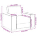 Fauteuil 100x78x84 cm fluweel zwart