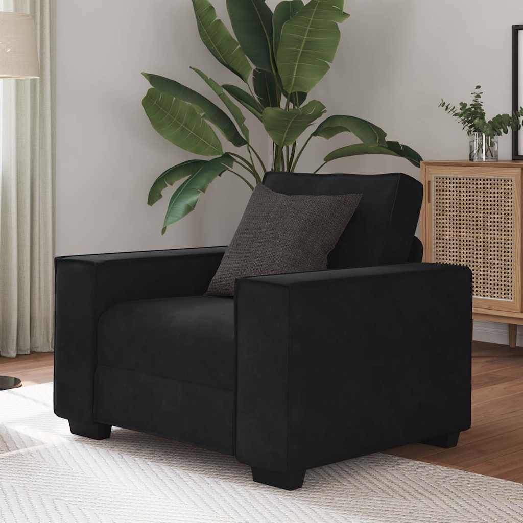 Fauteuil 100x78x84 cm fluweel zwart
