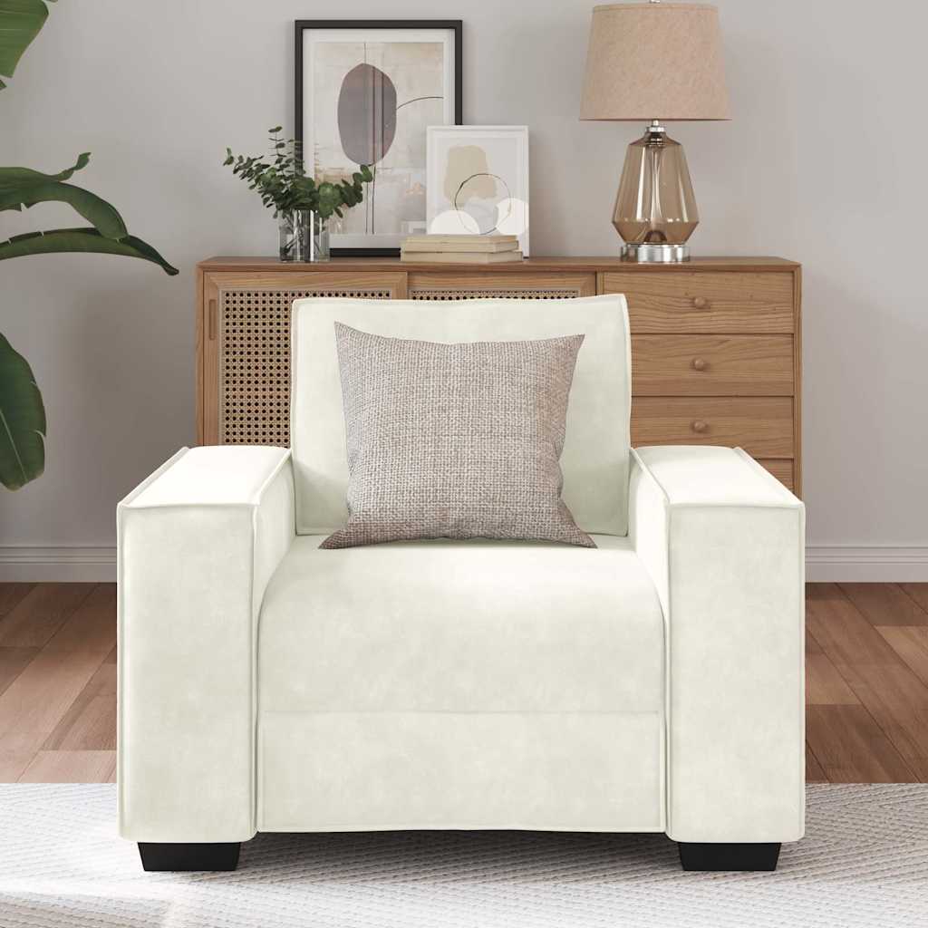 Fauteuil Crème 100x78x84 cm Fluweel