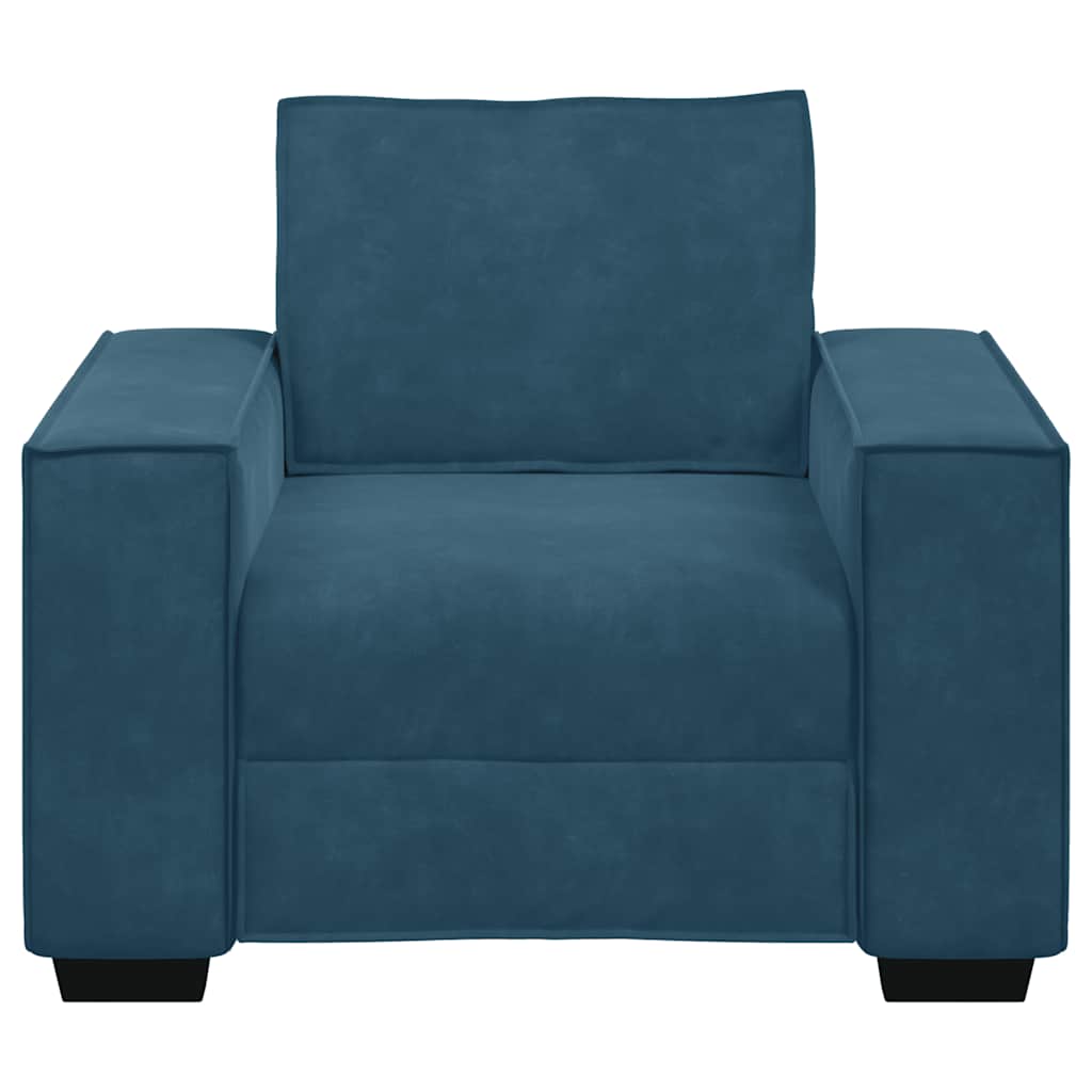 Sofastoel Blauw 100x78x84 cm Fluweel