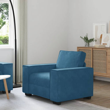 Sofastoel Blauw 100x78x84 cm Fluweel