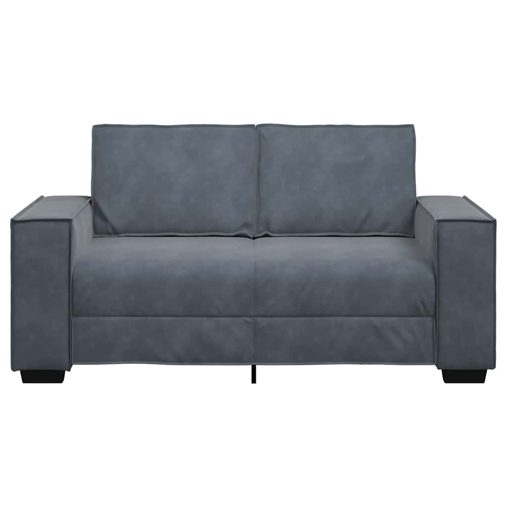 Tweezitsbank 160x78x84 cm fluweel donkergrijs