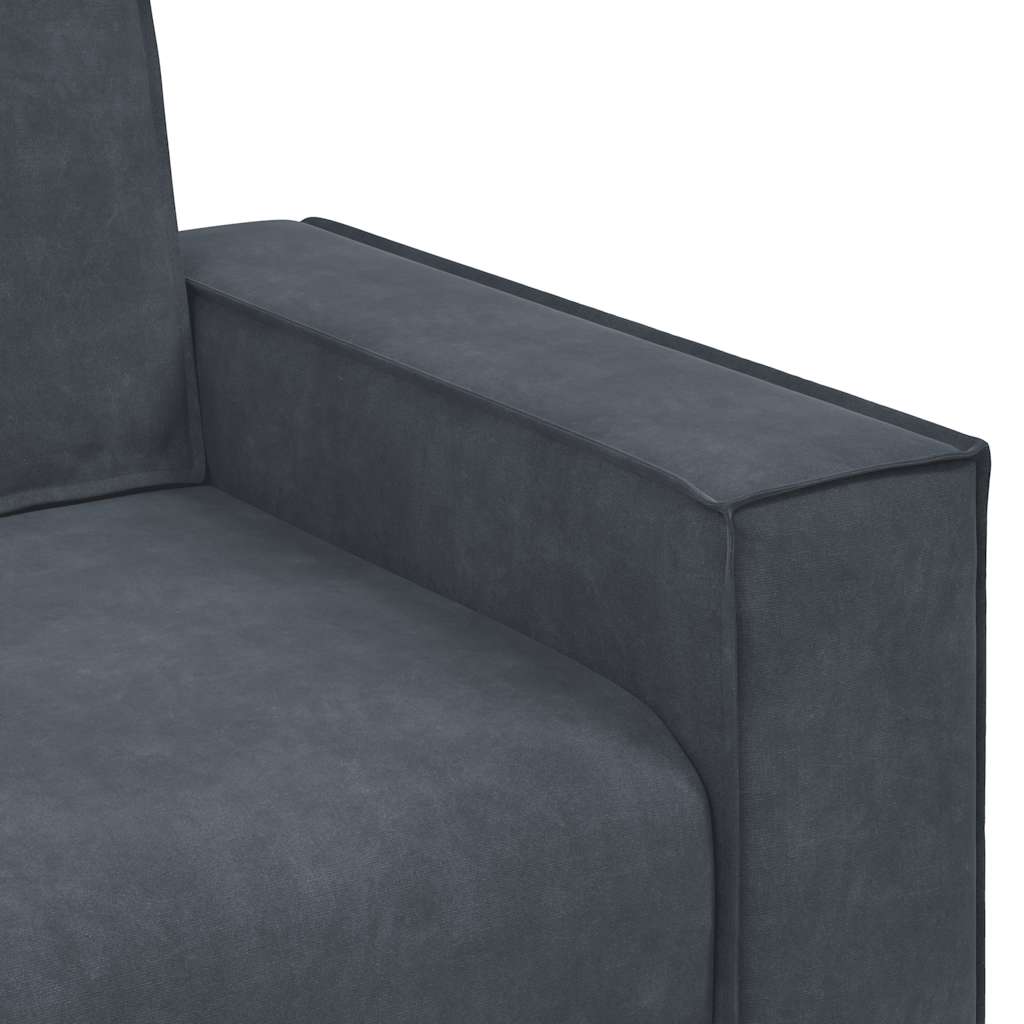 Tweezitsbank 160x78x84 cm fluweel donkergrijs