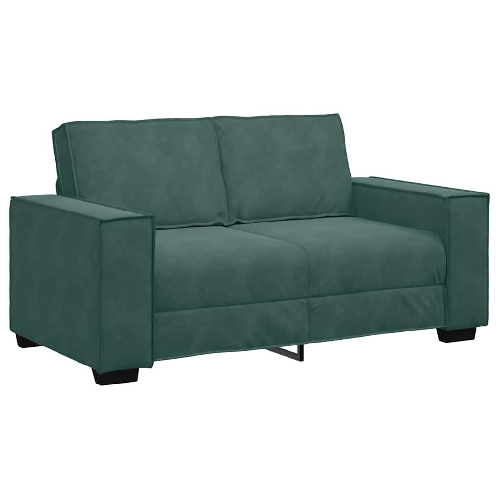 Tweezitsbank 160x78x84 cm fluweel donkergroen