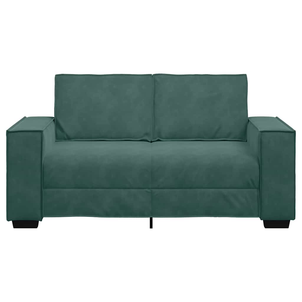 Tweezitsbank 160x78x84 cm fluweel donkergroen
