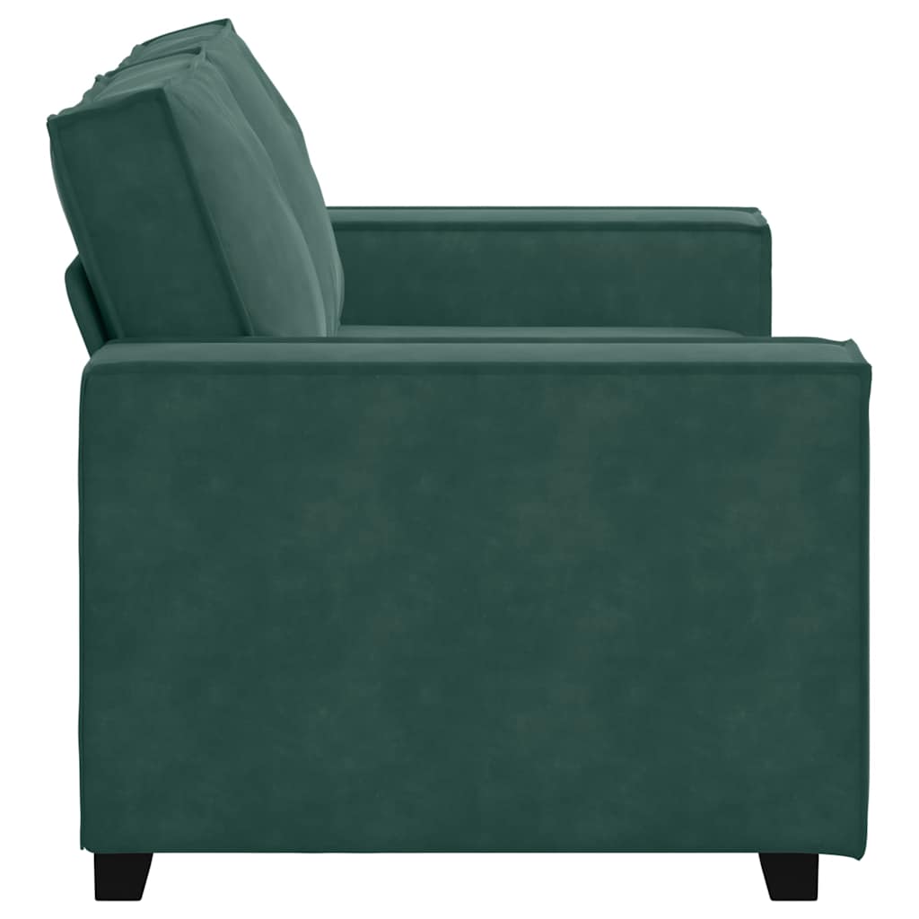 Tweezitsbank 160x78x84 cm fluweel donkergroen
