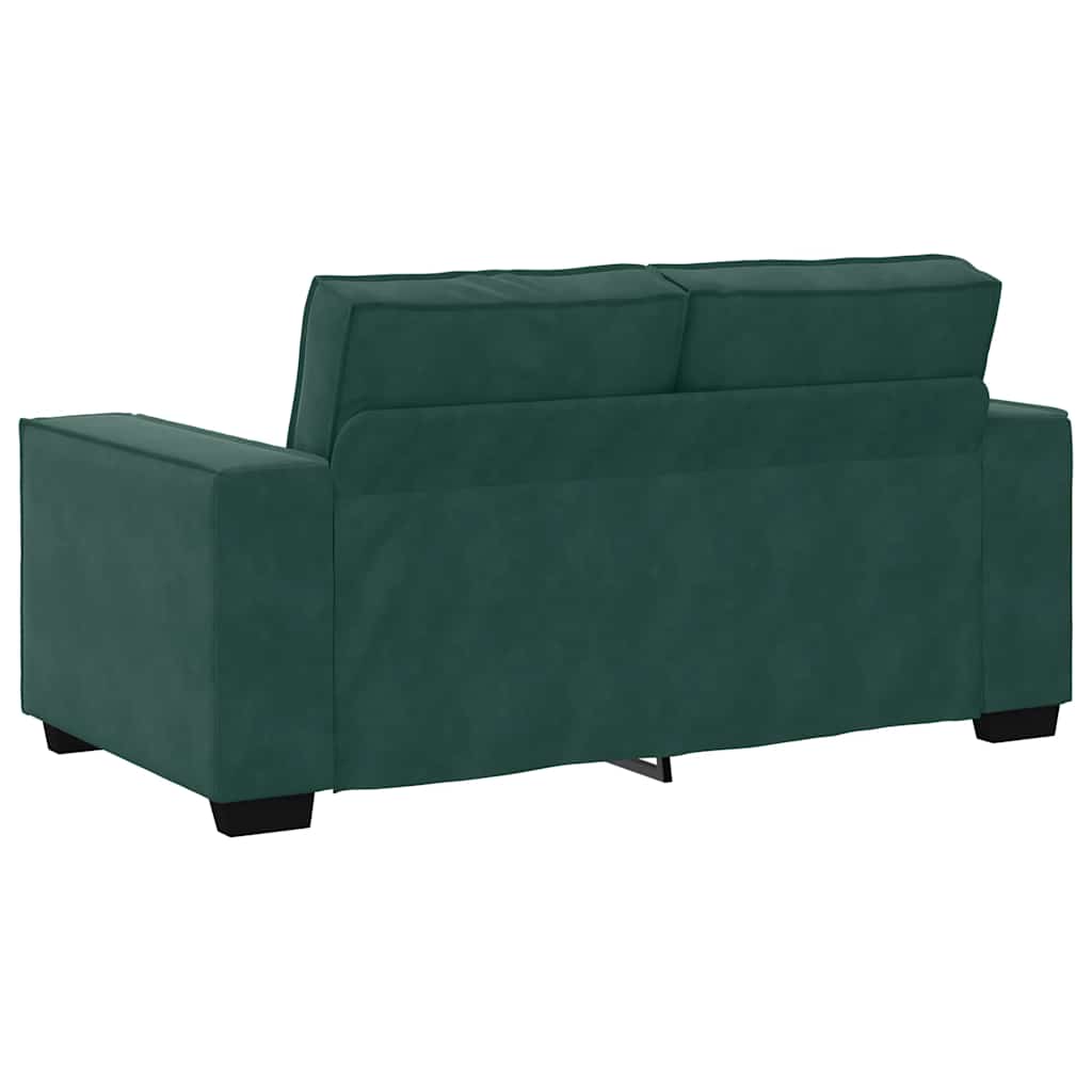 Tweezitsbank 160x78x84 cm fluweel donkergroen