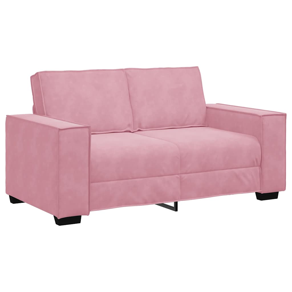 Tweezitsbank 160x78x84 cm fluweel roze
