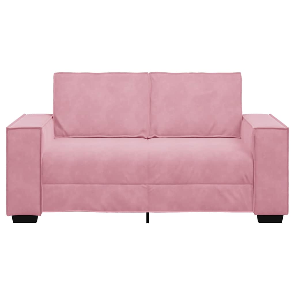 Tweezitsbank 160x78x84 cm fluweel roze
