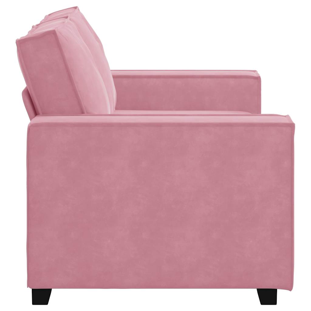 Tweezitsbank 160x78x84 cm fluweel roze