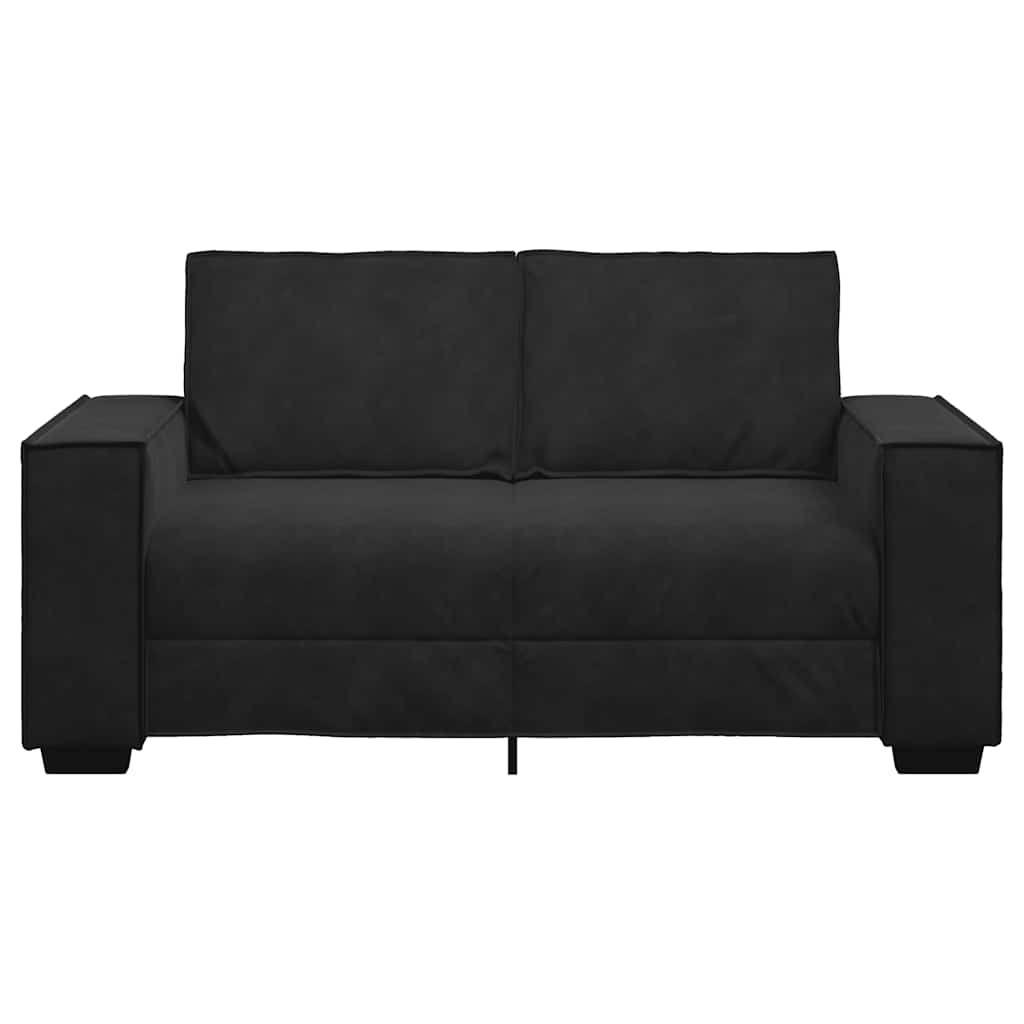 Tweezitsbank 160x78x84 cm fluweel zwart