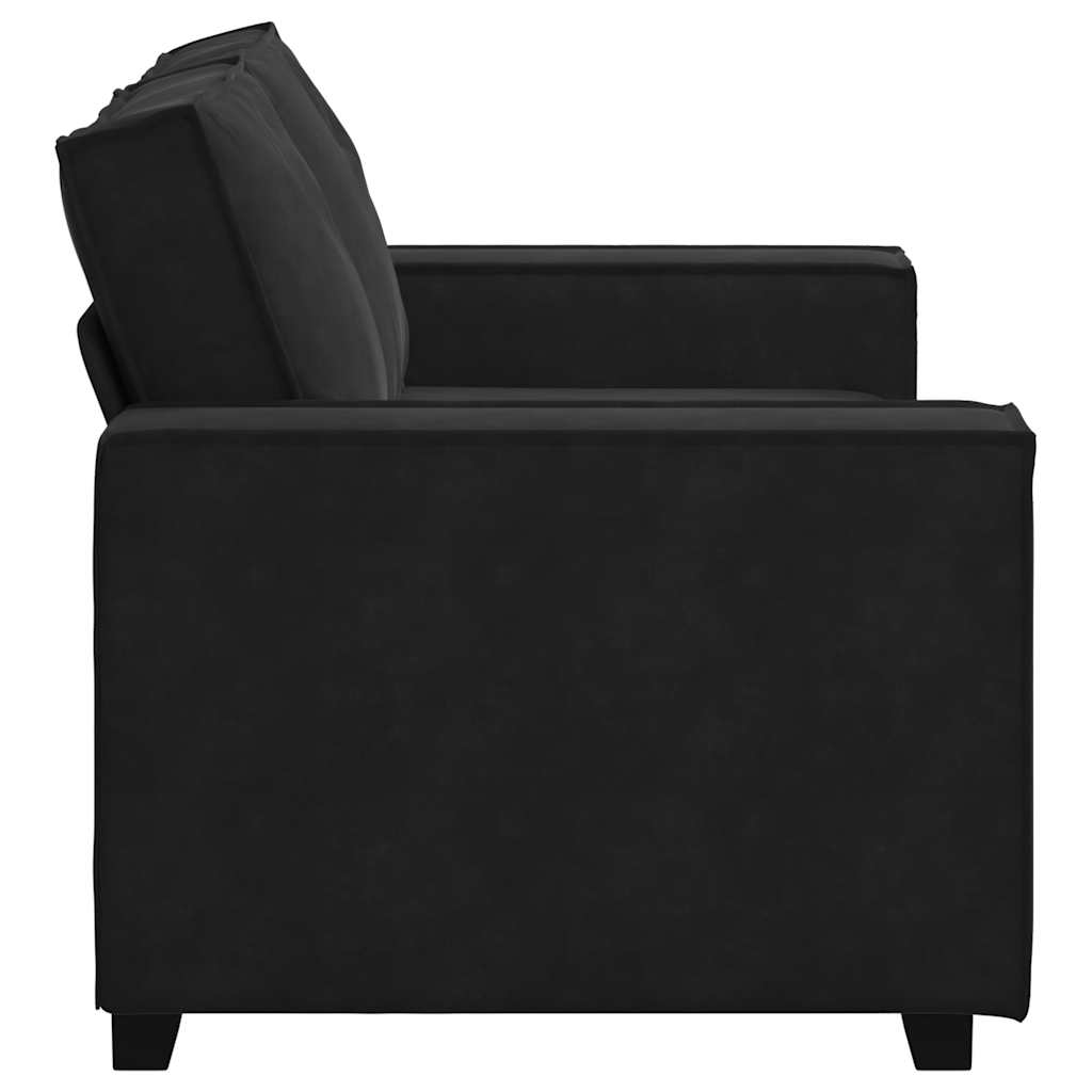 Tweezitsbank 160x78x84 cm fluweel zwart