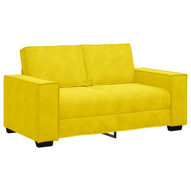 Tweezitsbank 160x78x84 cm fluweel geel