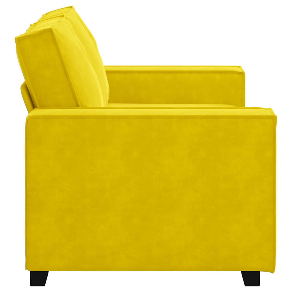 Tweezitsbank 160x78x84 cm fluweel geel