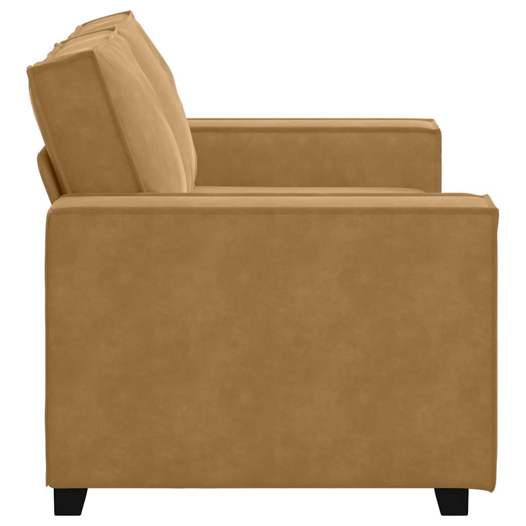 Tweezitsbank 160x78x84 cm fluweel bruin