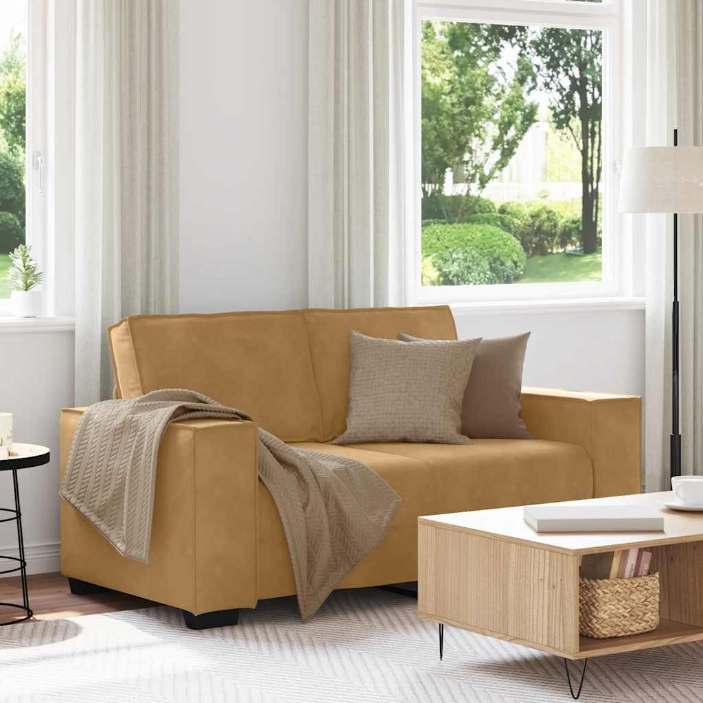 Tweezitsbank 160x78x84 cm fluweel bruin