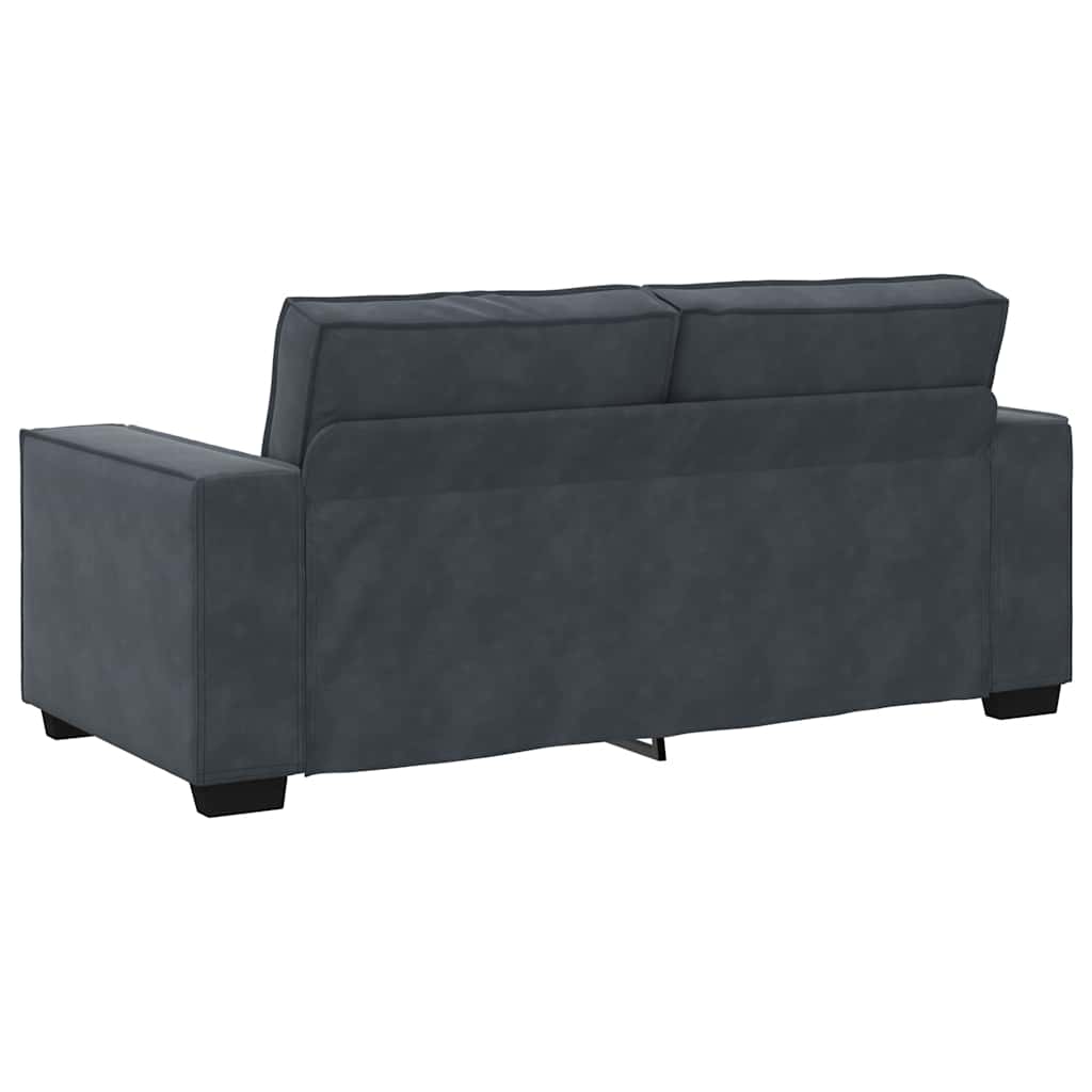 Tweezitsbank 180x78x84 cm fluweel donkergrijs
