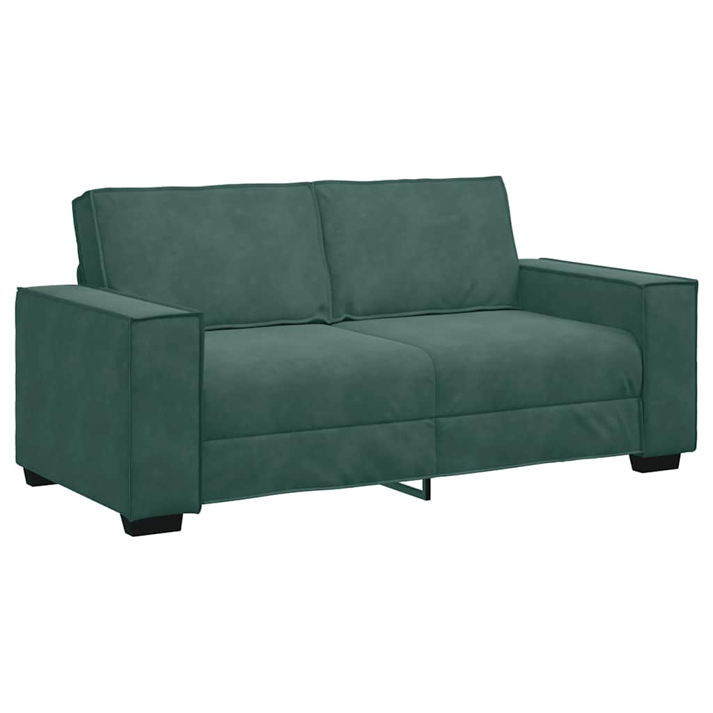 Tweezitsbank 180x78x84 cm fluweel donkergroen