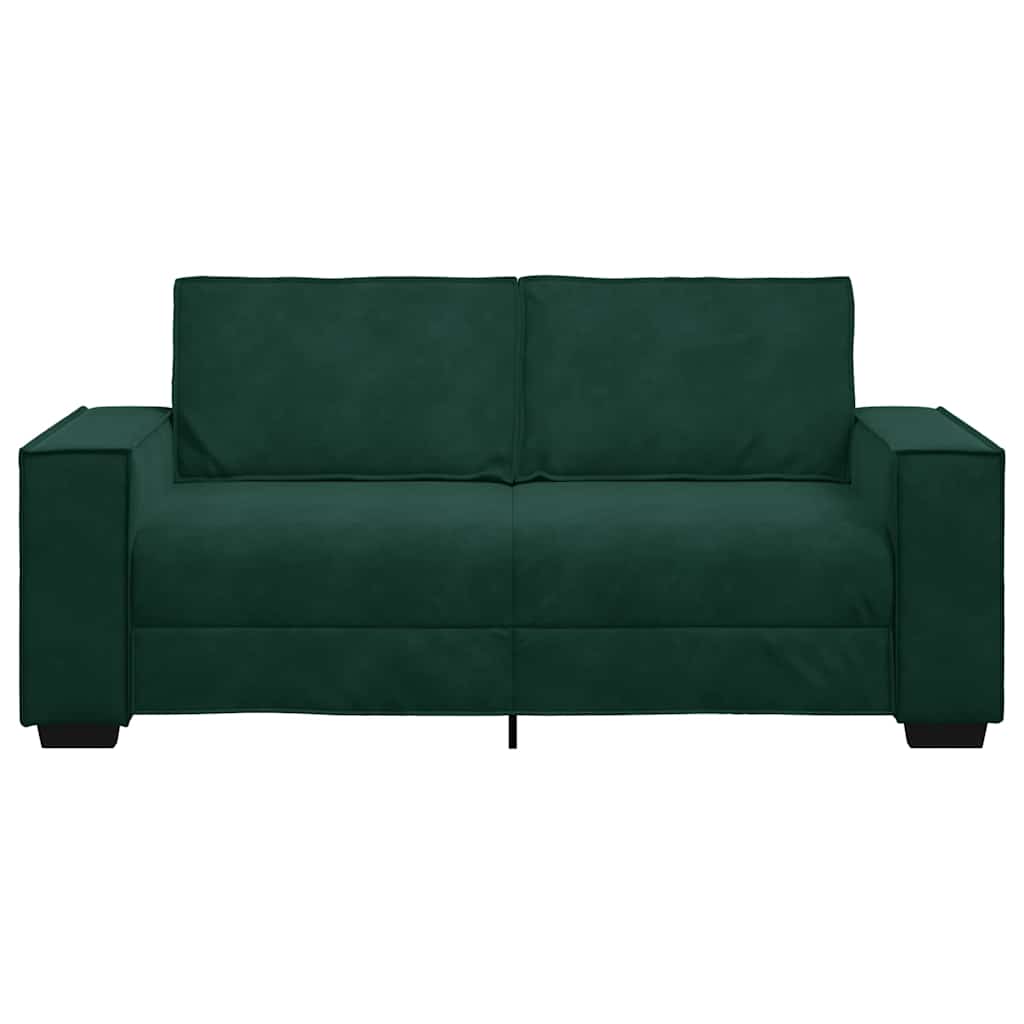 Tweezitsbank 180x78x84 cm fluweel donkergroen