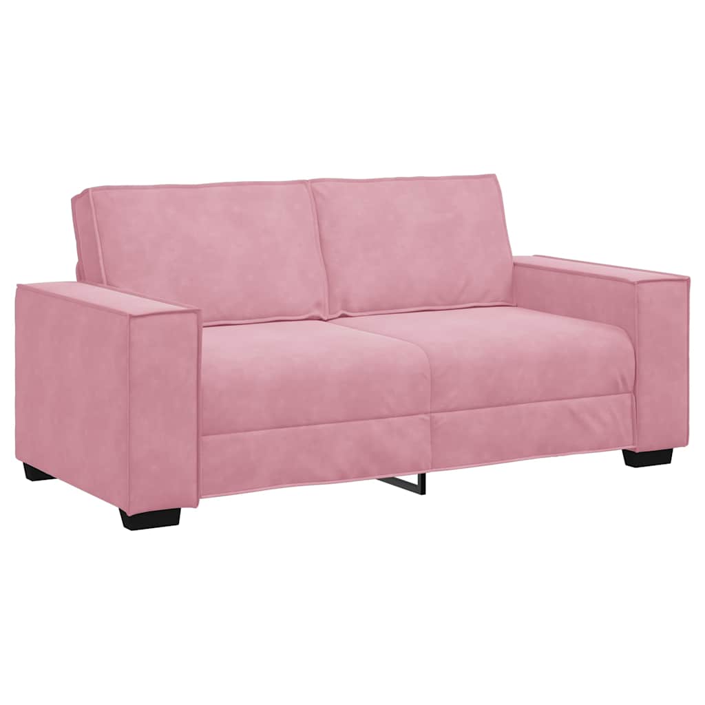 Tweezitsbank 180x78x84 cm fluweel roze