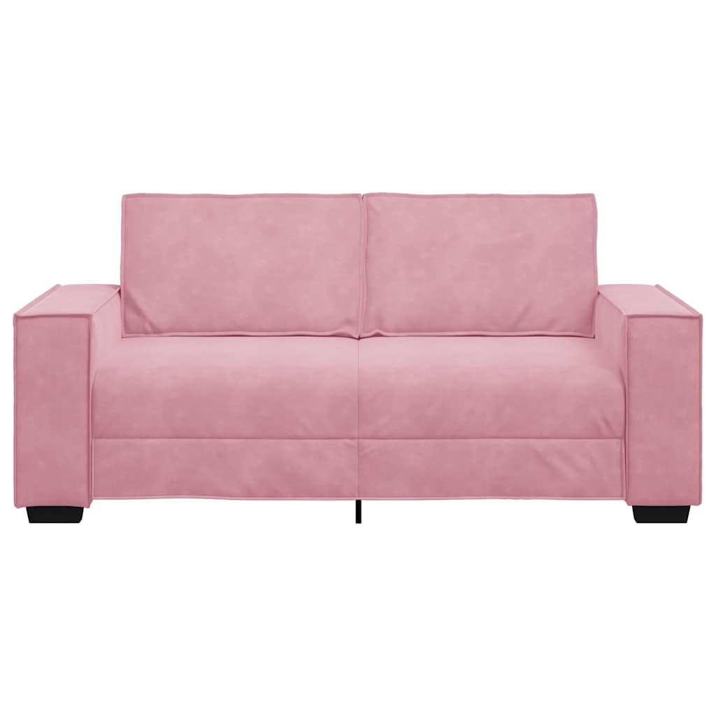 Tweezitsbank 180x78x84 cm fluweel roze
