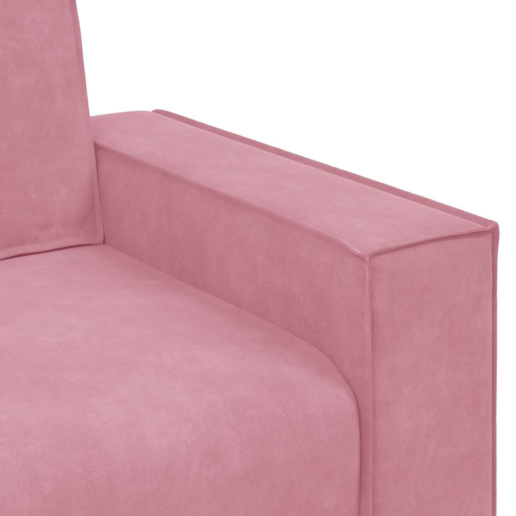 Tweezitsbank 180x78x84 cm fluweel roze