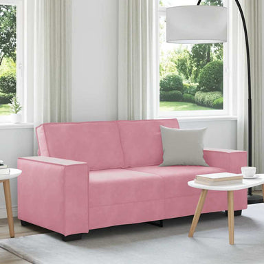 Tweezitsbank 180x78x84 cm fluweel roze